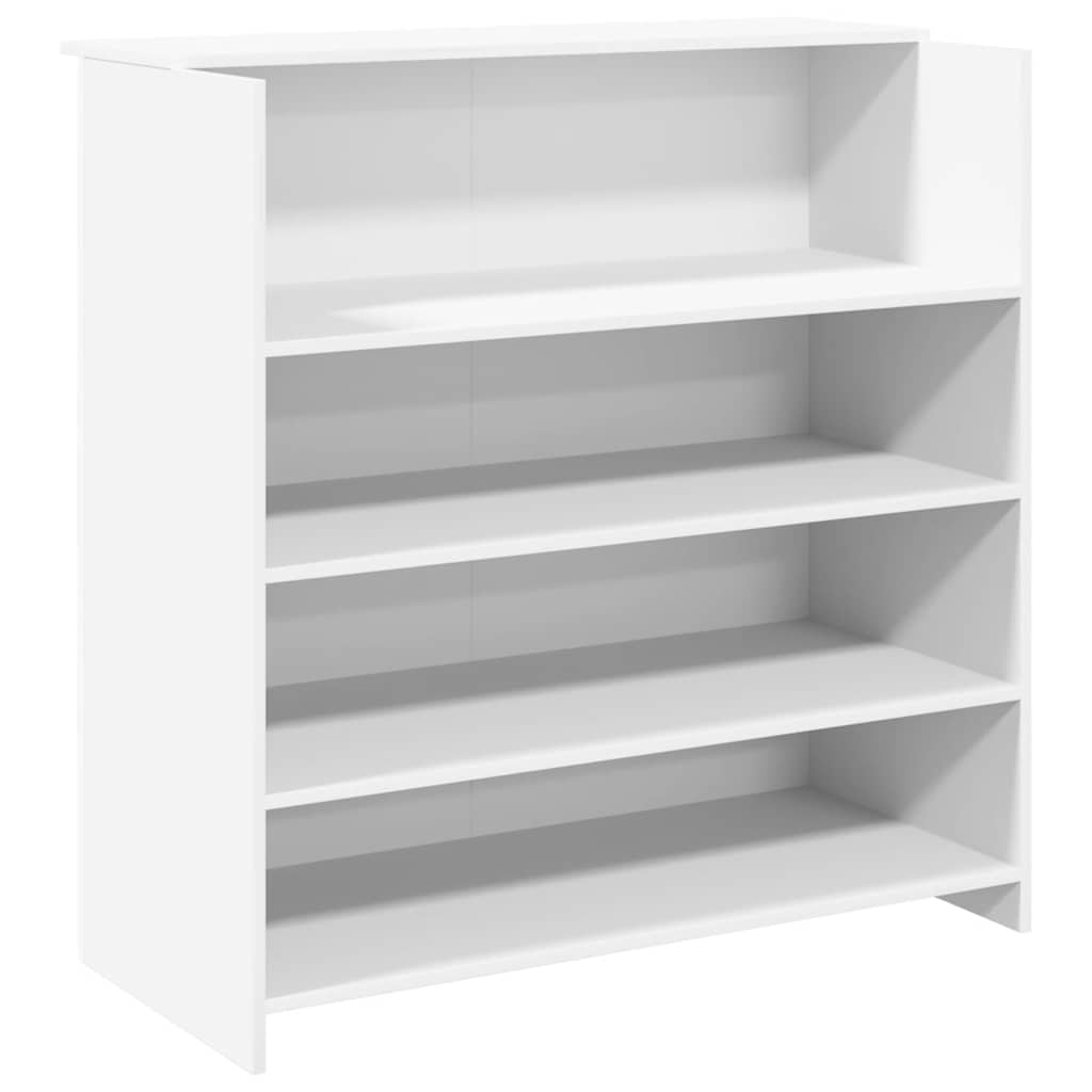 Bureau de réception blanc 100x50x103,5 cm bois d'ingénierie - XIOS