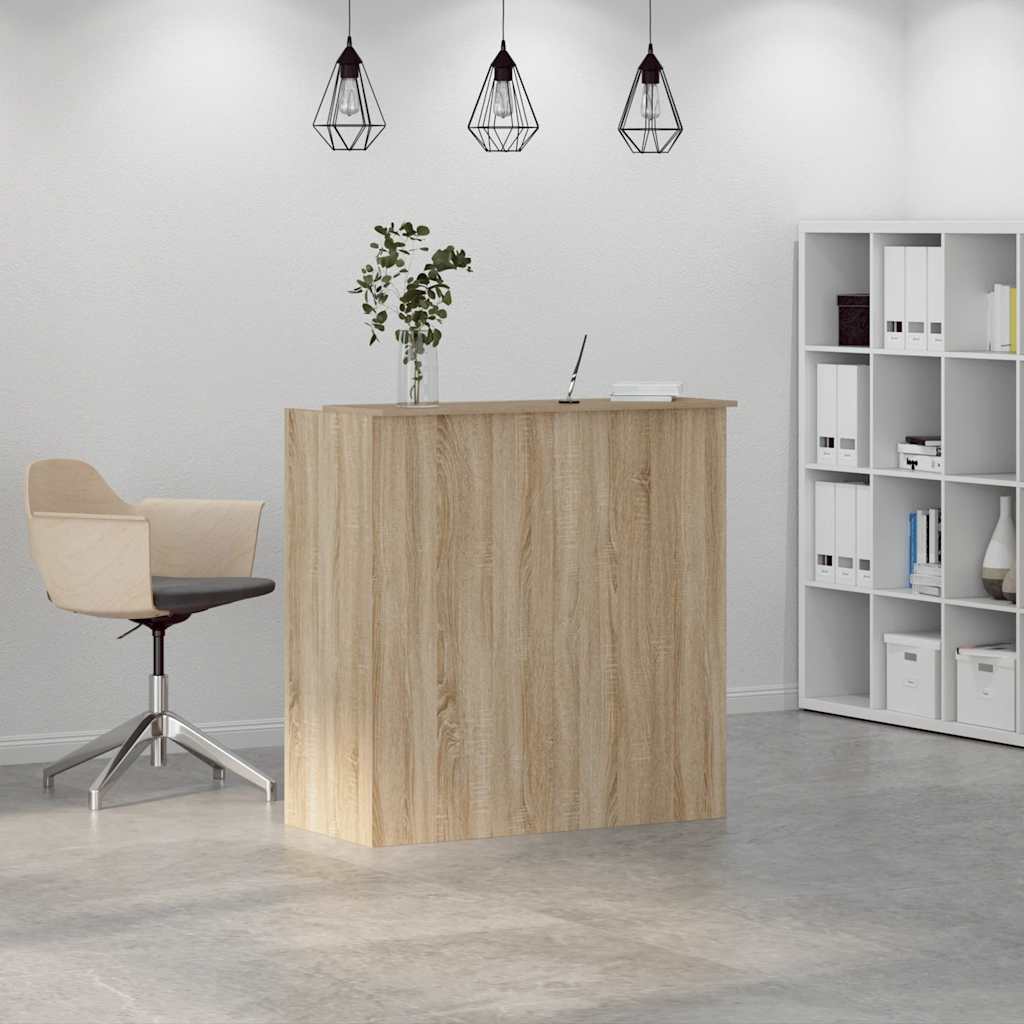 Bureau réception chêne sonoma 100x50x103,5 cm bois d'ingénierie - XIOS