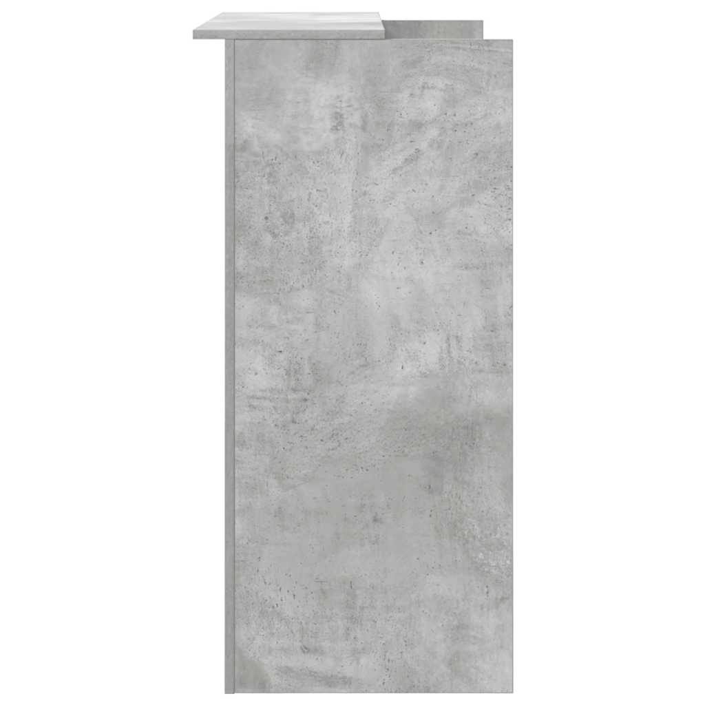 Bureau de réception gris béton 100x50x103,5cm bois d'ingénierie - XIOS
