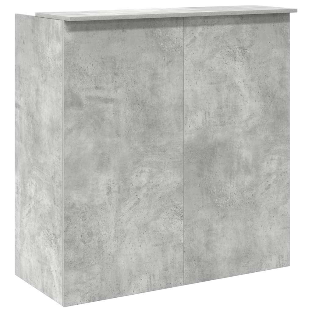Bureau de réception gris béton 100x50x103,5cm bois d'ingénierie - XIOS