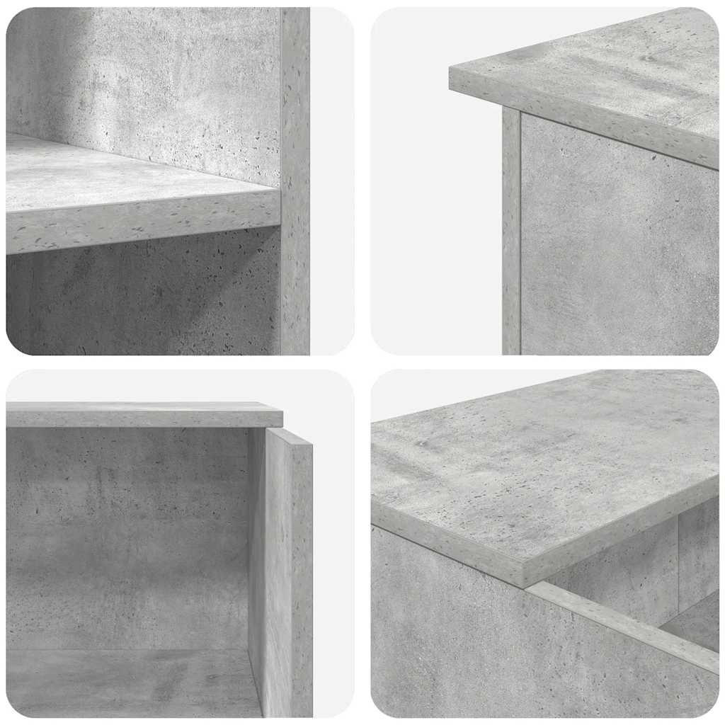 Bureau de réception gris béton 100x50x103,5cm bois d'ingénierie - XIOS