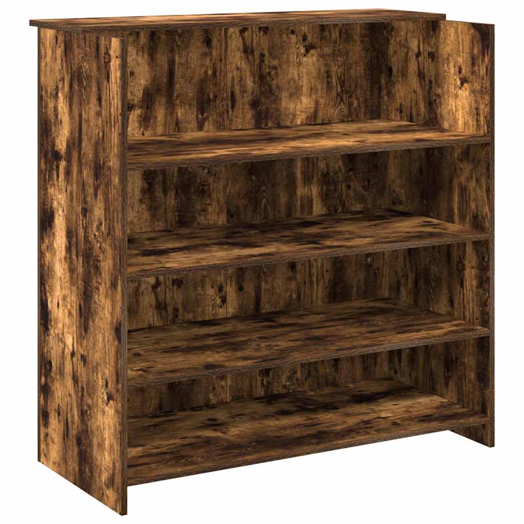 Bureau de réception chêne fumé 100x50x103,5cm bois d'ingénierie - XIOS