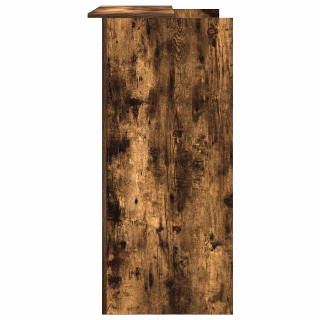 Bureau de réception chêne fumé 100x50x103,5cm bois d'ingénierie - XIOS