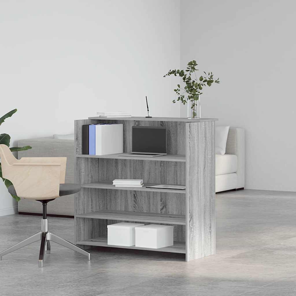 Bureau de réception sonoma gris 100x50x103,5 cm bois ingénierie - XIOS