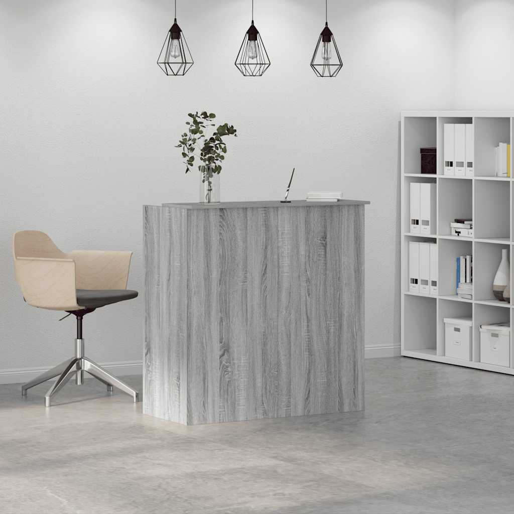 Bureau de réception sonoma gris 100x50x103,5 cm bois ingénierie - XIOS