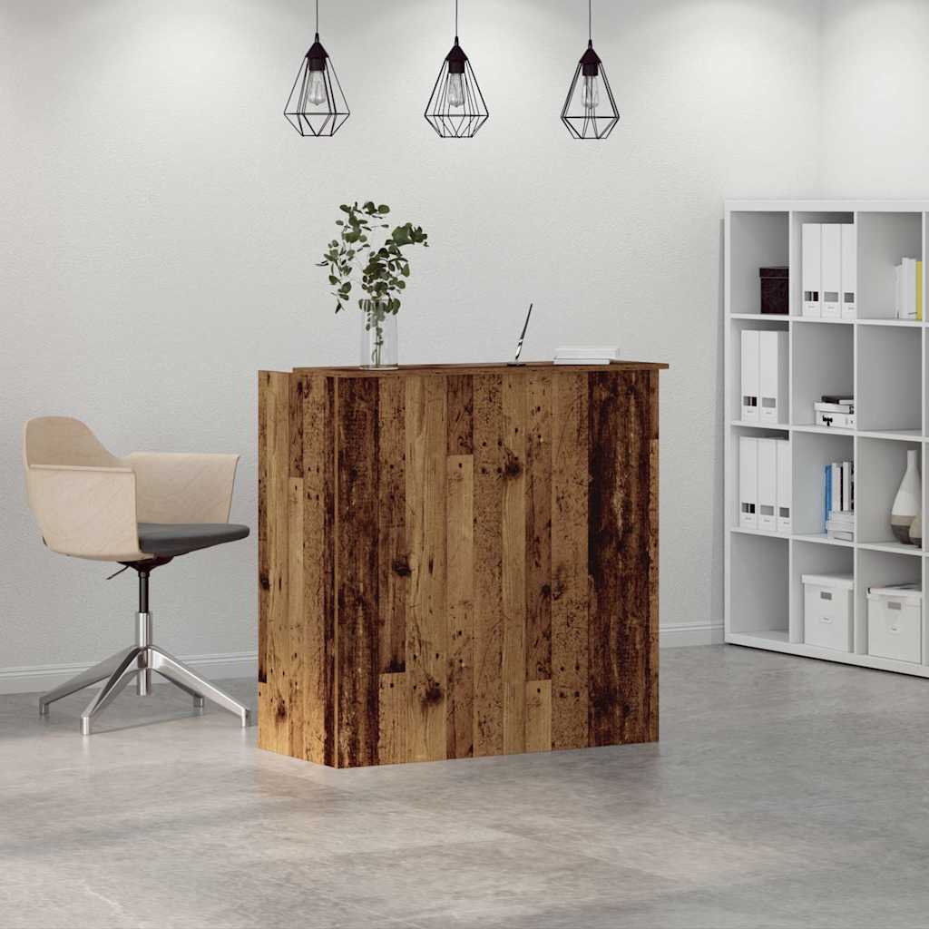 Bureau de réception vieux bois 100x50x103,5cm bois d'ingénierie - XIOS