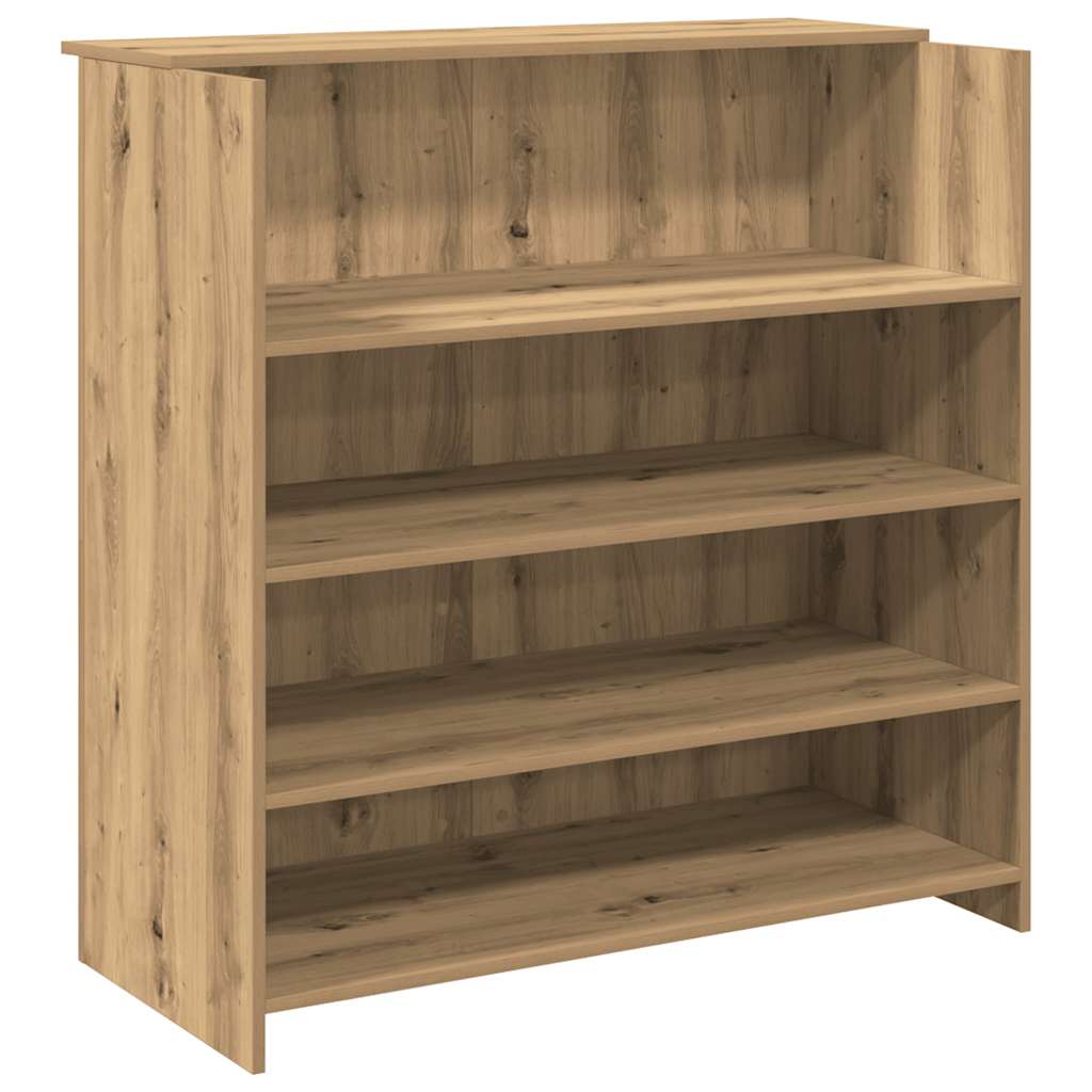 Bureau réception chêne artisanal 100x50x103,5cm bois ingénierie - XIOS