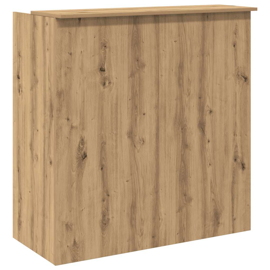 Bureau réception chêne artisanal 100x50x103,5cm bois ingénierie - XIOS