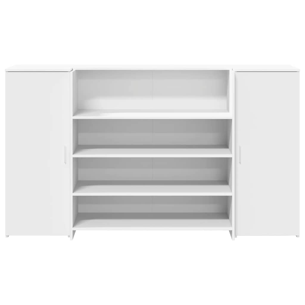Bureau de réception blanc 180x50x103,5 cm bois d'ingénierie - XIOS