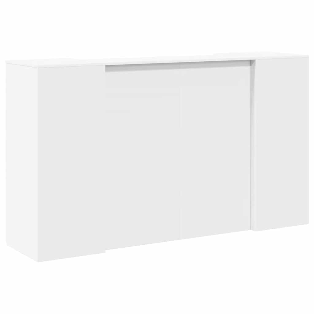 Bureau de réception blanc 180x50x103,5 cm bois d'ingénierie - XIOS