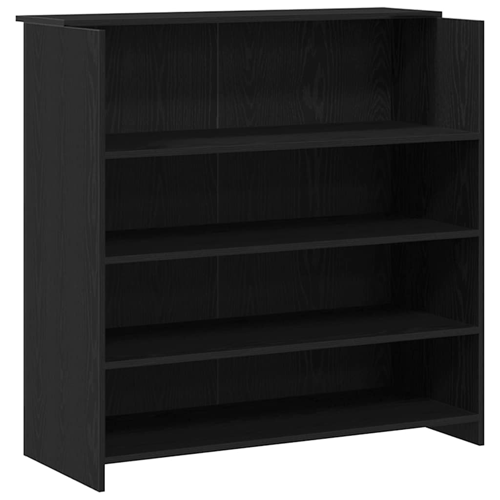 Bureau de réception chêne noir 180x50x103,5cm bois d'ingénierie - XIOS