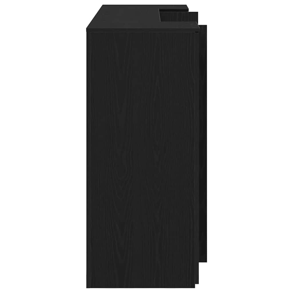 Bureau de réception chêne noir 180x50x103,5cm bois d'ingénierie - XIOS