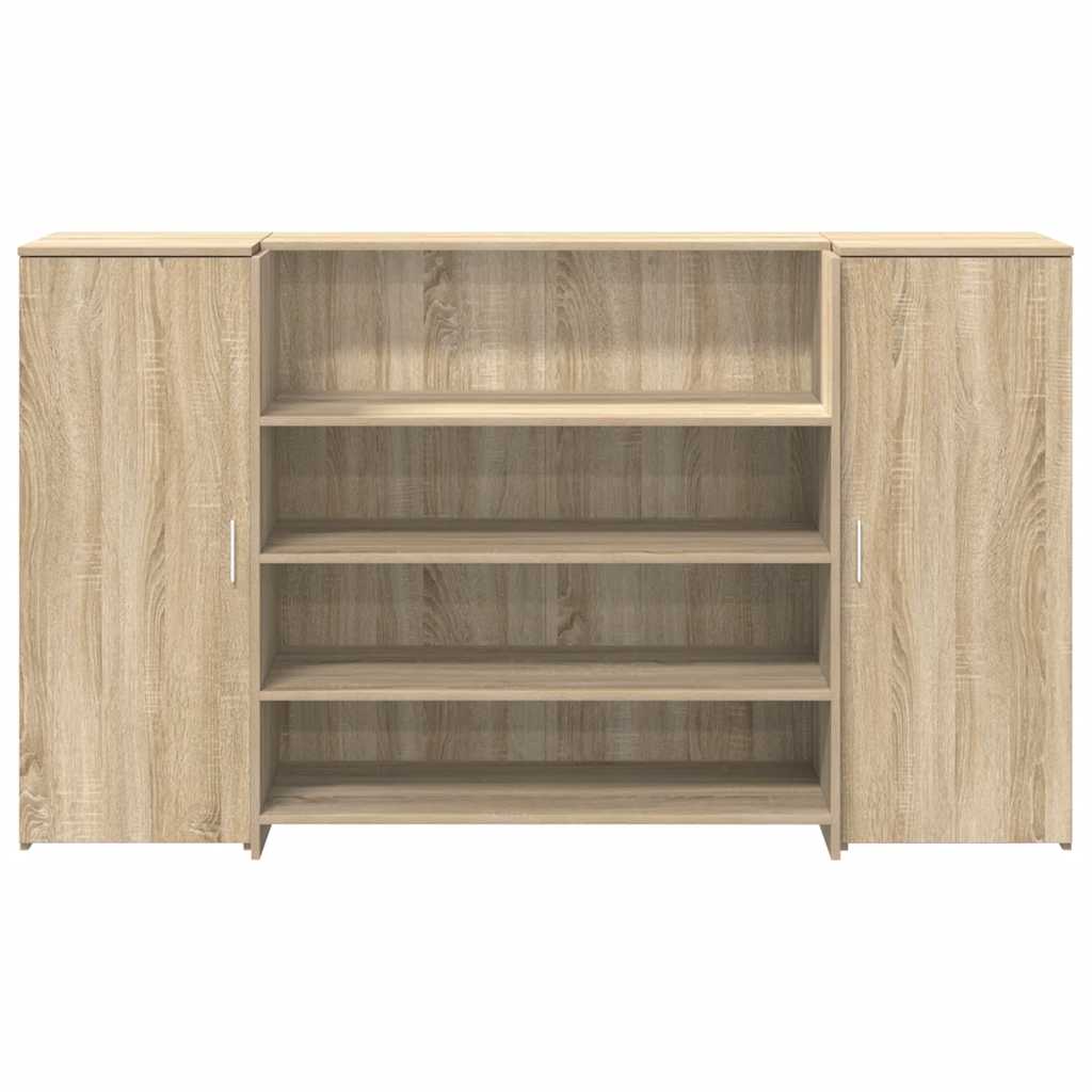 Bureau réception chêne sonoma 180x50x103,5 cm bois d'ingénierie - XIOS
