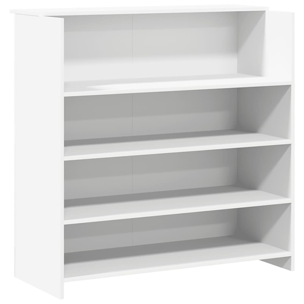 Bureau de réception blanc 200x50x103,5 cm bois d'ingénierie - XIOS
