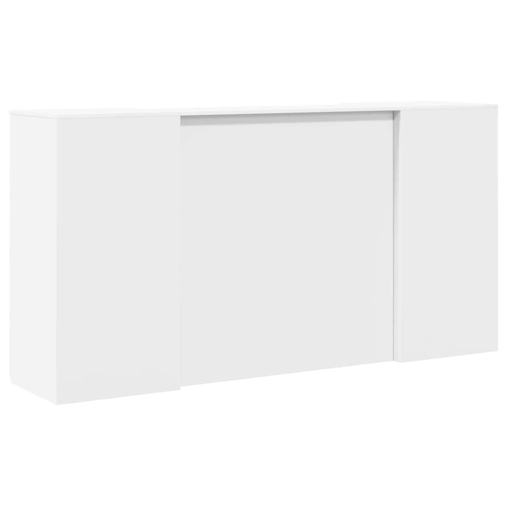 Bureau de réception blanc 200x50x103,5 cm bois d'ingénierie - XIOS