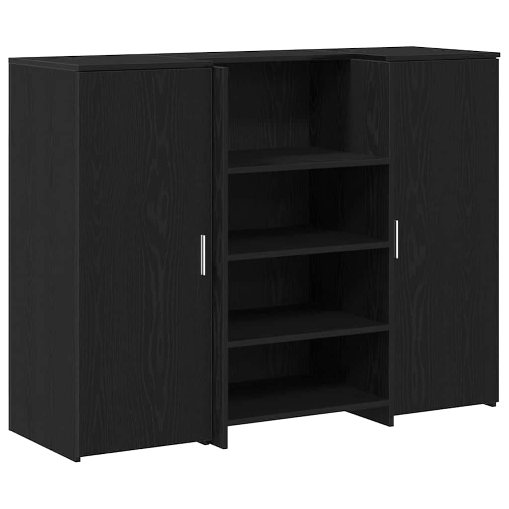 Bureau de réception chêne noir 135x50x103,5cm bois d'ingénierie - XIOS
