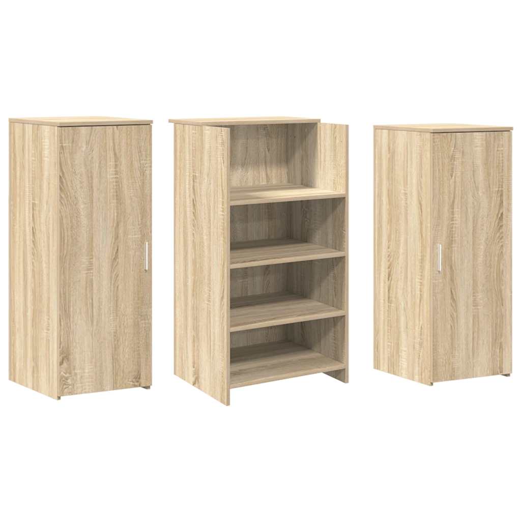 Bureau réception chêne sonoma 135x50x103,5 cm bois d'ingénierie - XIOS