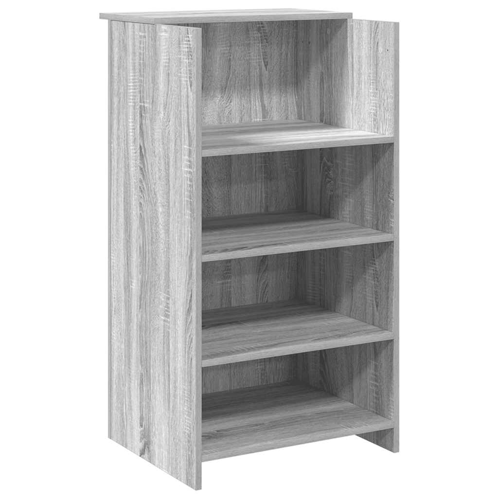 Bureau de réception sonoma gris 135x50x103,5 cm bois ingénierie - XIOS