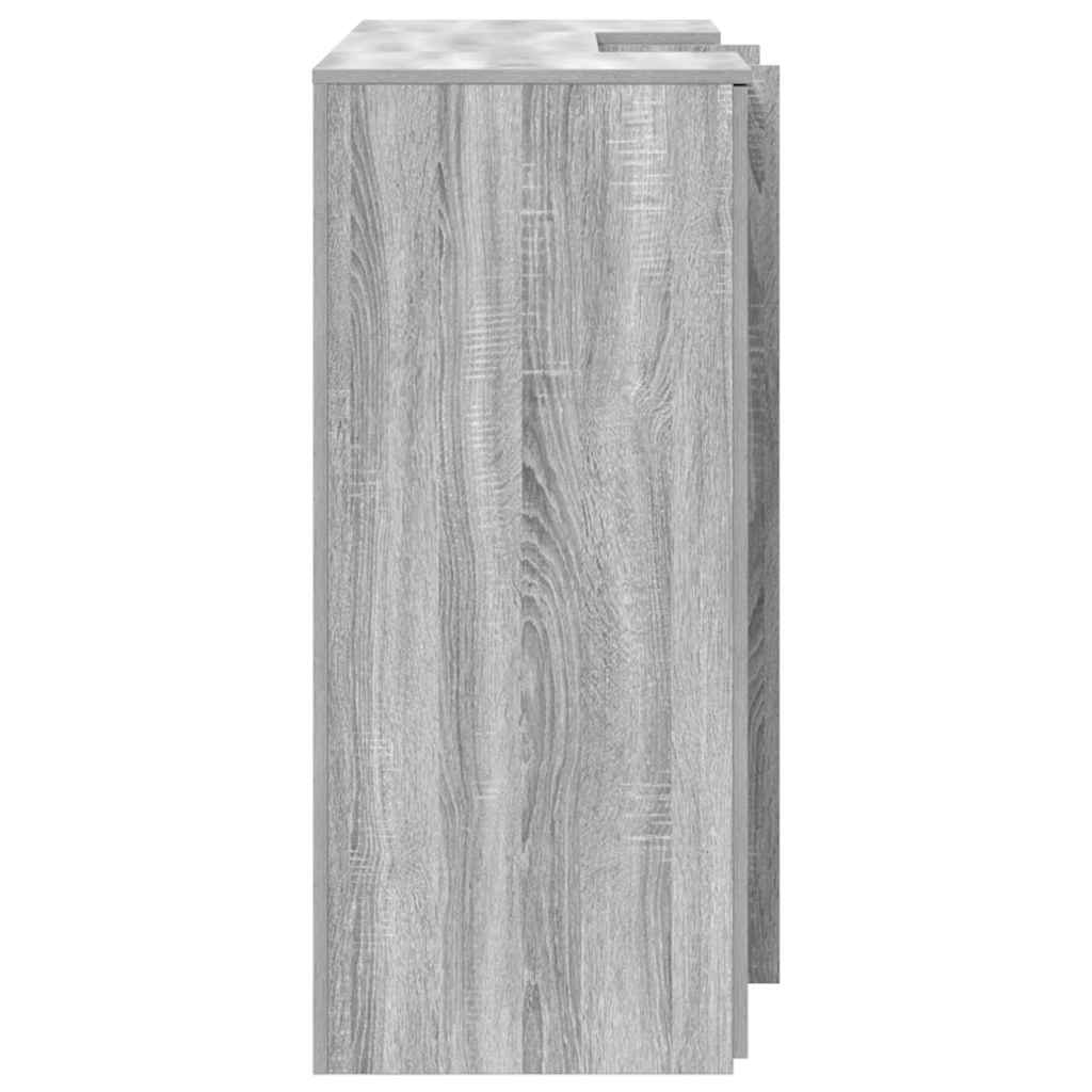 Bureau de réception sonoma gris 135x50x103,5 cm bois ingénierie - XIOS