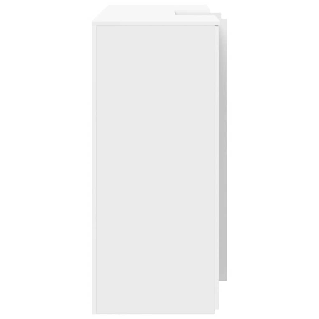 Bureau de réception blanc 155x50x103,5 cm bois d'ingénierie - XIOS