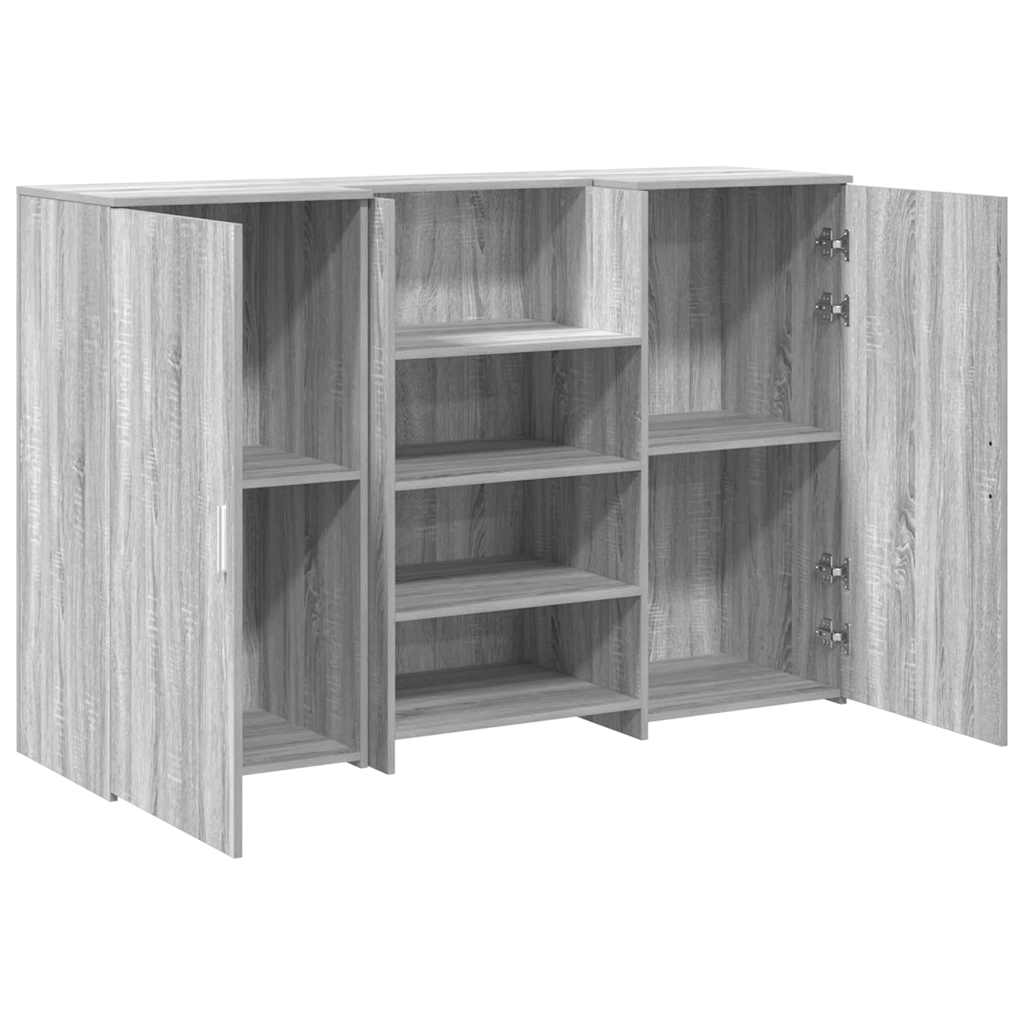 Bureau de réception sonoma gris 155x50x103,5 cm bois ingénierie - XIOS