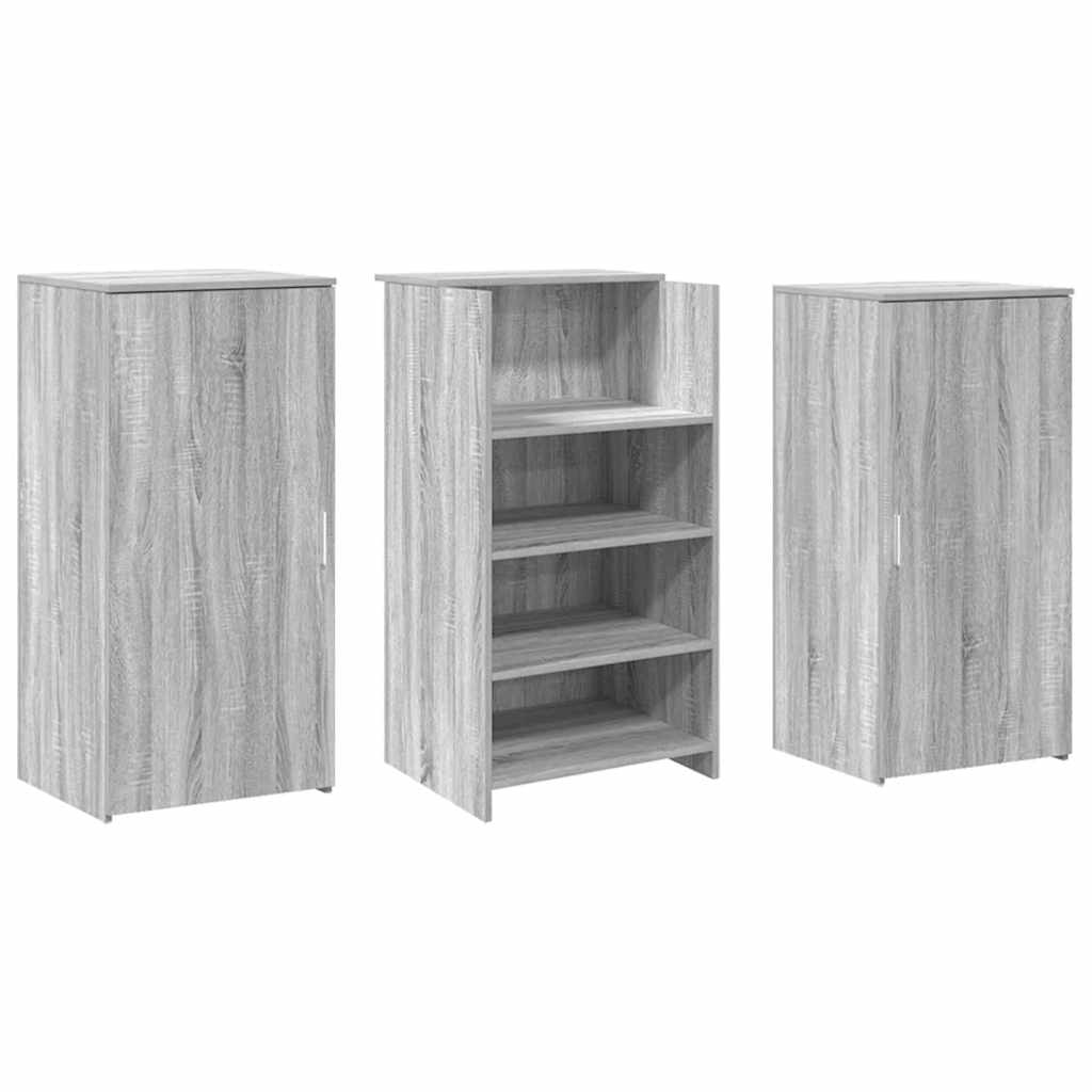 Bureau de réception sonoma gris 155x50x103,5 cm bois ingénierie - XIOS