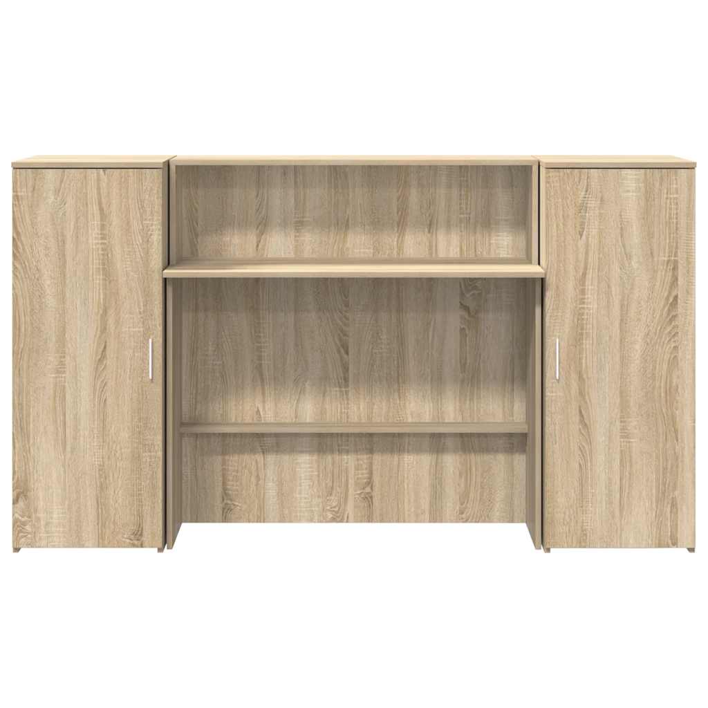 Bureau réception chêne sonoma 180x50x103,5 cm bois d'ingénierie - XIOS