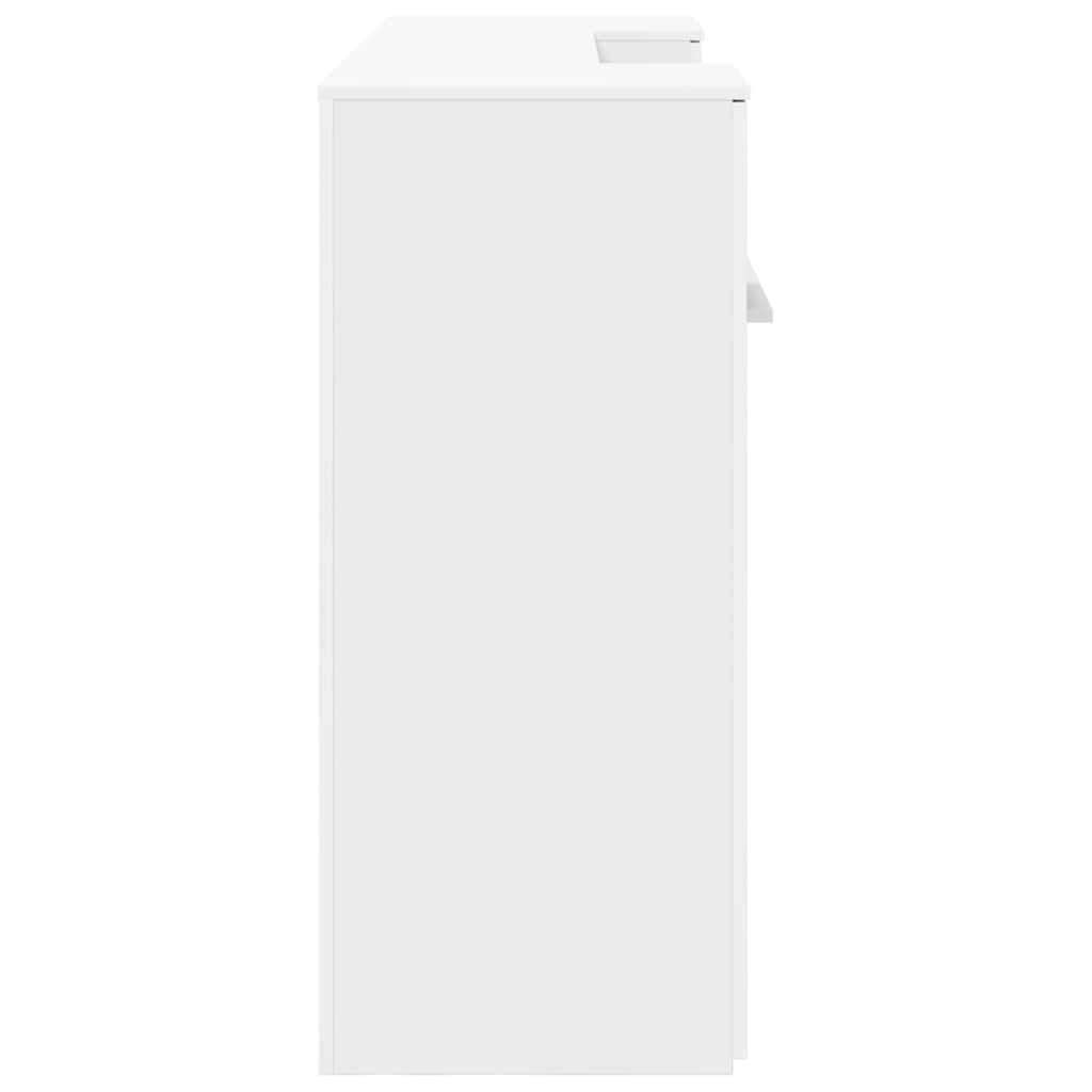 Bureau de réception blanc 200x50x103,5 cm bois d'ingénierie - XIOS