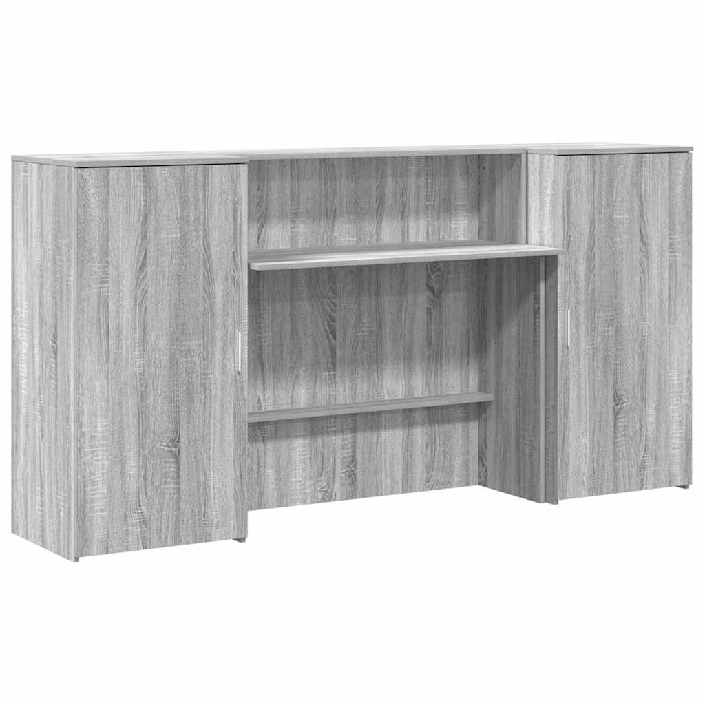 Bureau de réception sonoma gris 200x50x103,5 cm bois ingénierie - XIOS