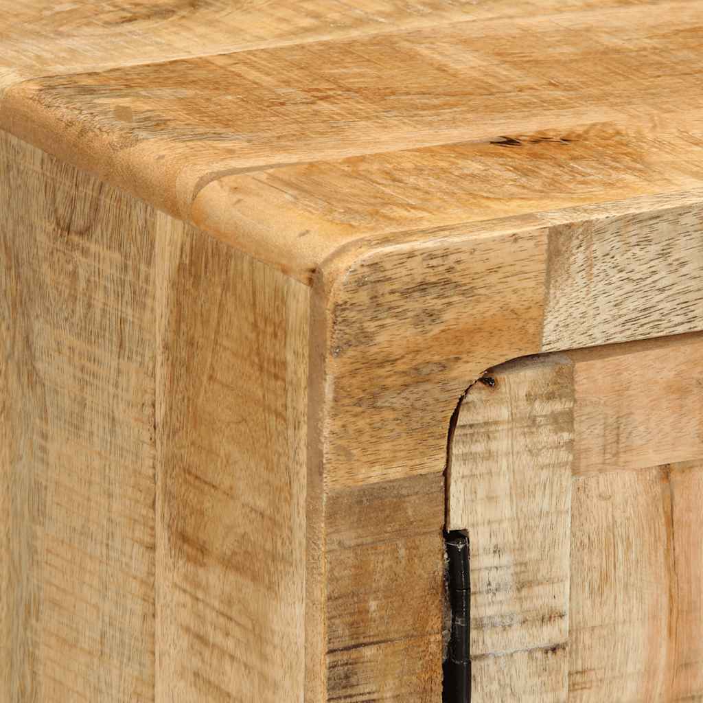 Table de chevet 2 pcs 40x32x46 cm bois massif de manguier brut - XIOS
