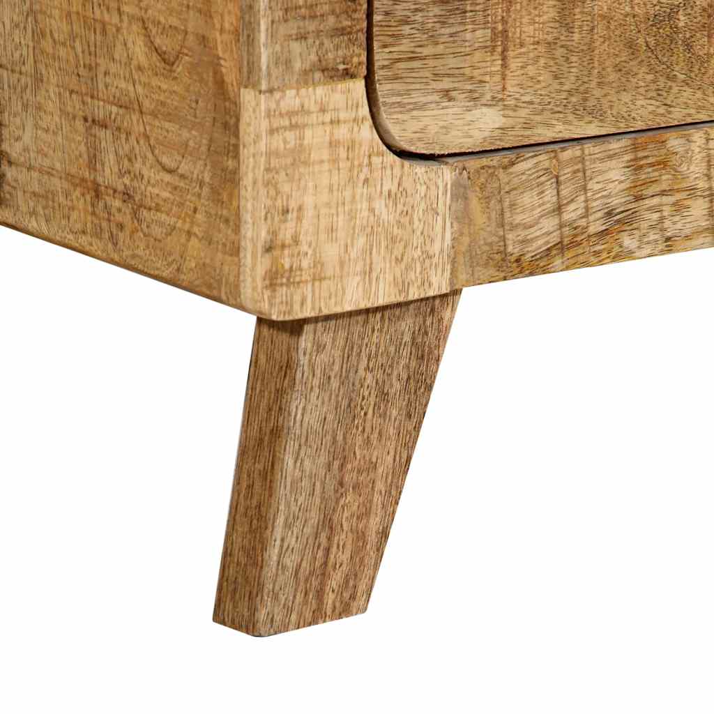 Table de chevet 40x32x46 cm bois de manguier massif brut - XIOS