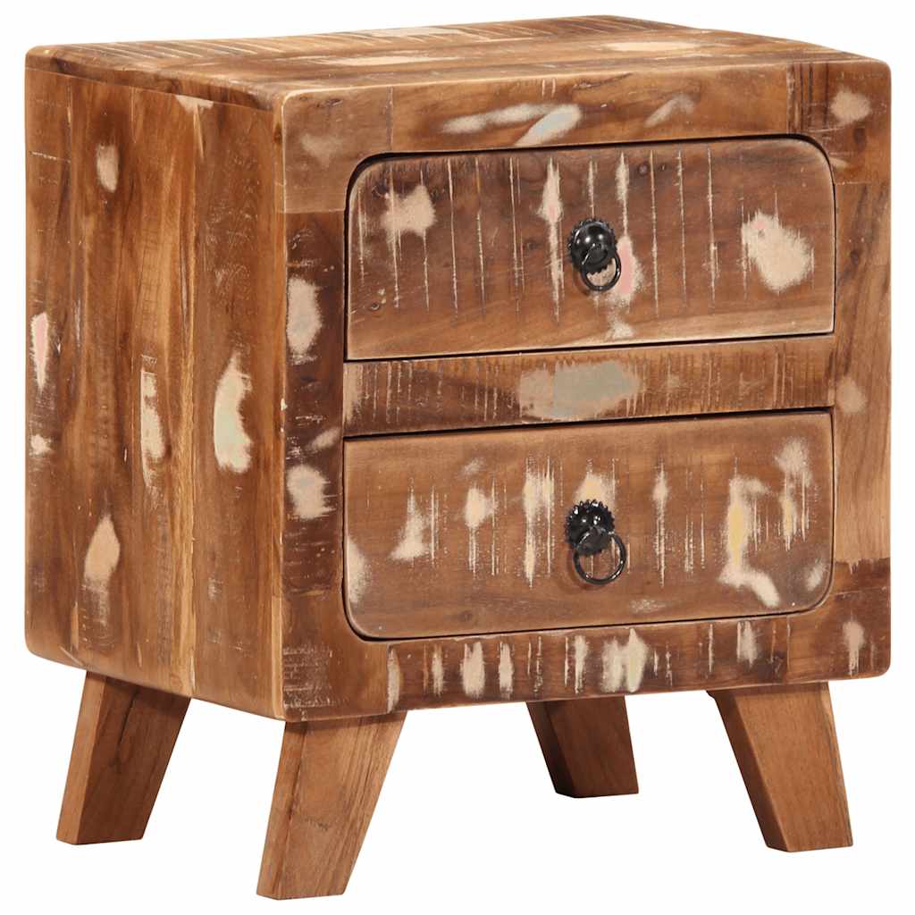 Table de chevet 40x32x46 cm bois massif de récupération - XIOS