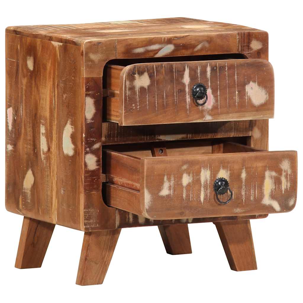 Table de chevet 2 pcs 40x32x46 cm bois massif de récupération - XIOS