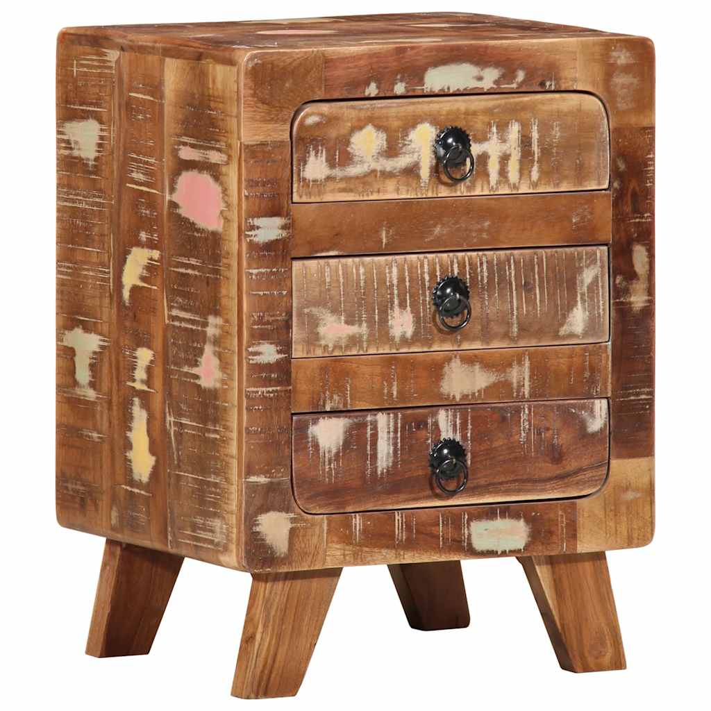 Table de chevet 37x32x50 cm bois massif de récupération - XIOS