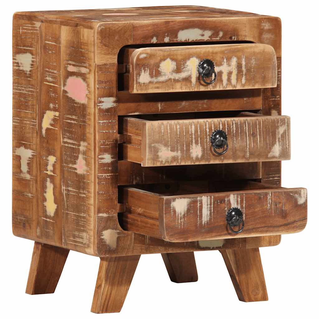 Table de chevet 37x32x50 cm bois massif de récupération - XIOS