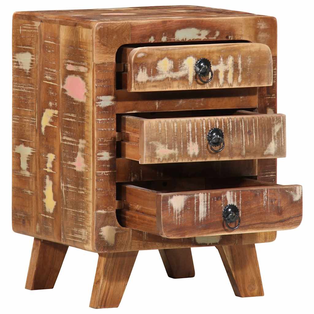 Table de chevet 2 pcs 37x32x50 cm bois massif de récupération - XIOS