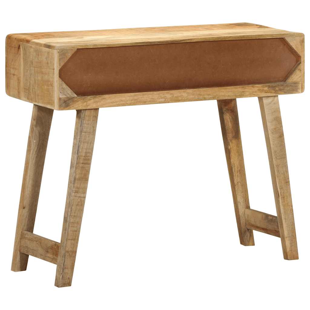 Table console 90x32x75 cm bois massif de manguier brut - XIOS