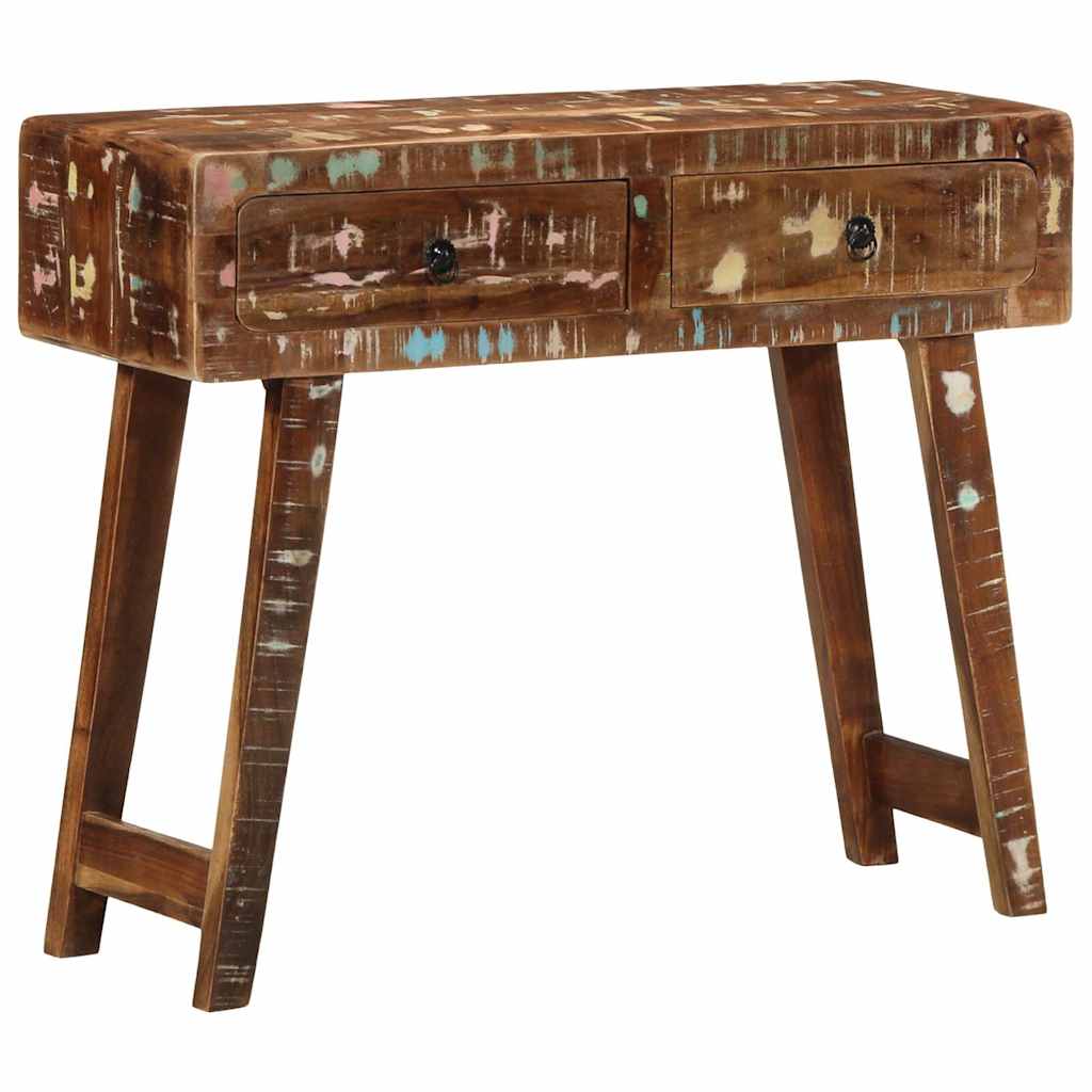 Table console 90x32x75 cm bois massif de récupération - XIOS