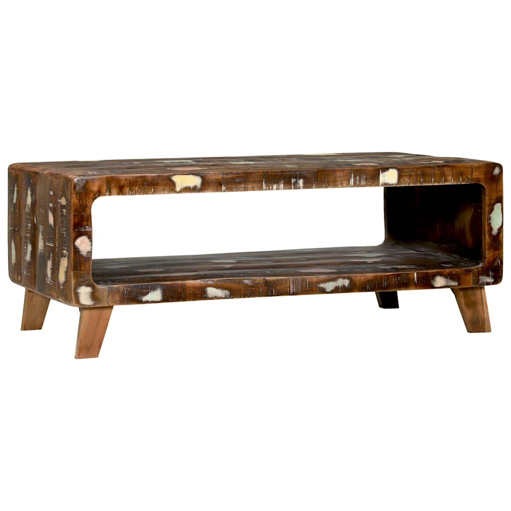 Table basse 90 x 50 x 35 cm bois de récupération massif - XIOS
