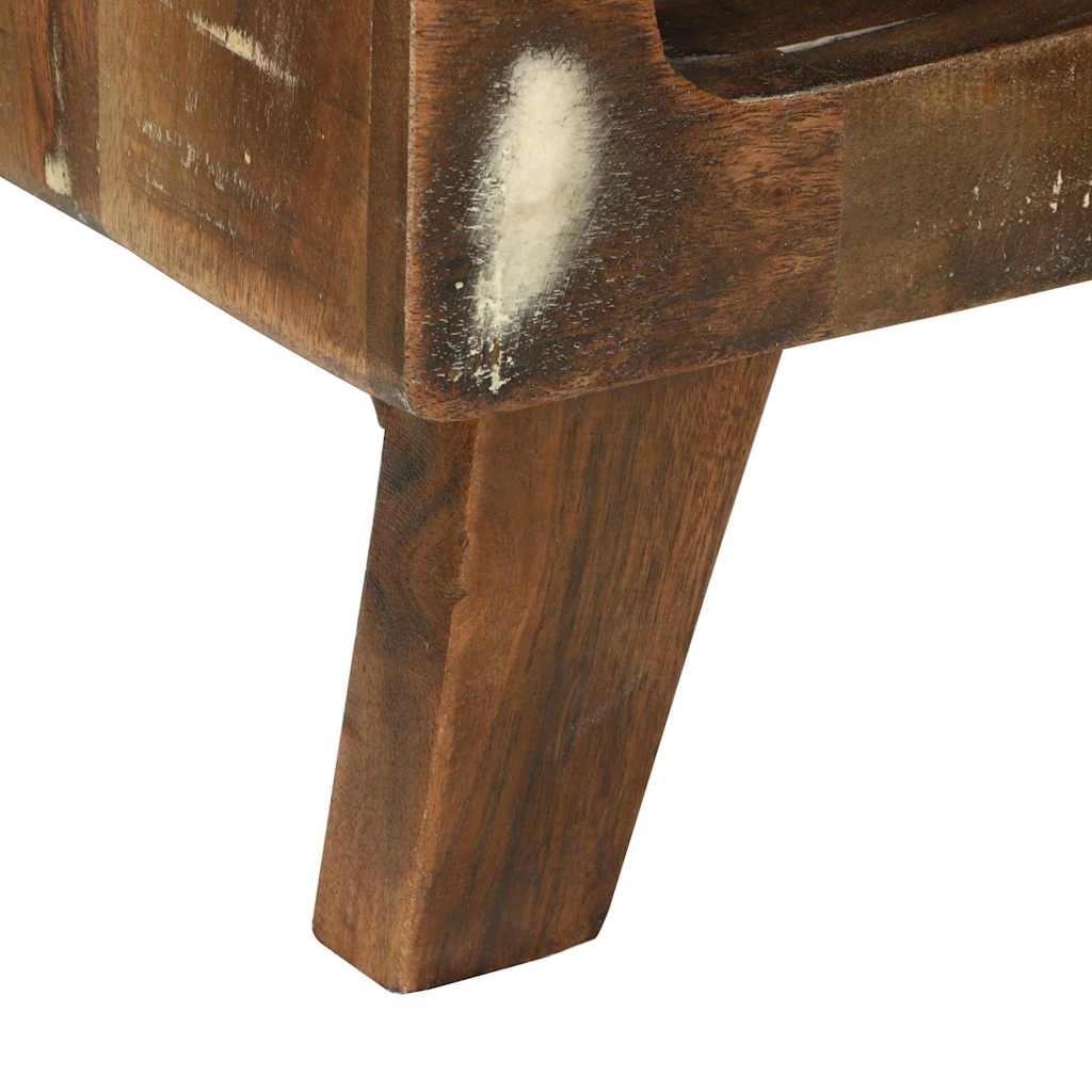 Table basse 50 x 50 x 35 cm bois de récupération massif - XIOS