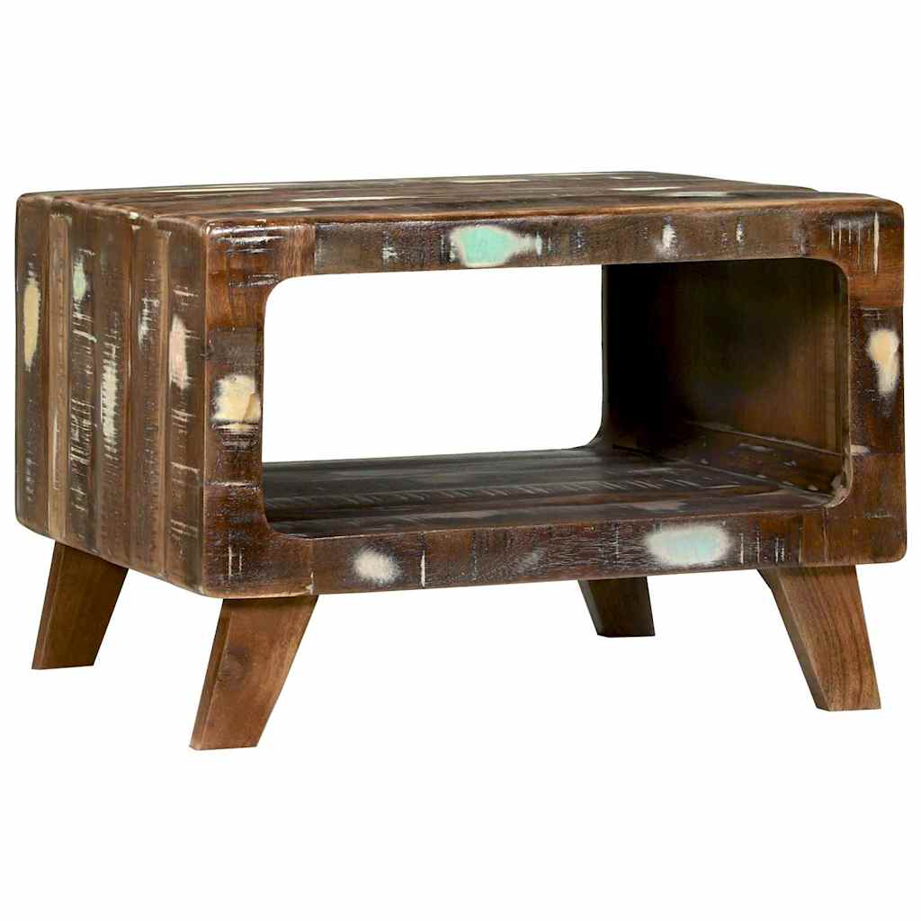 Table basse 50 x 50 x 35 cm bois de récupération massif - XIOS
