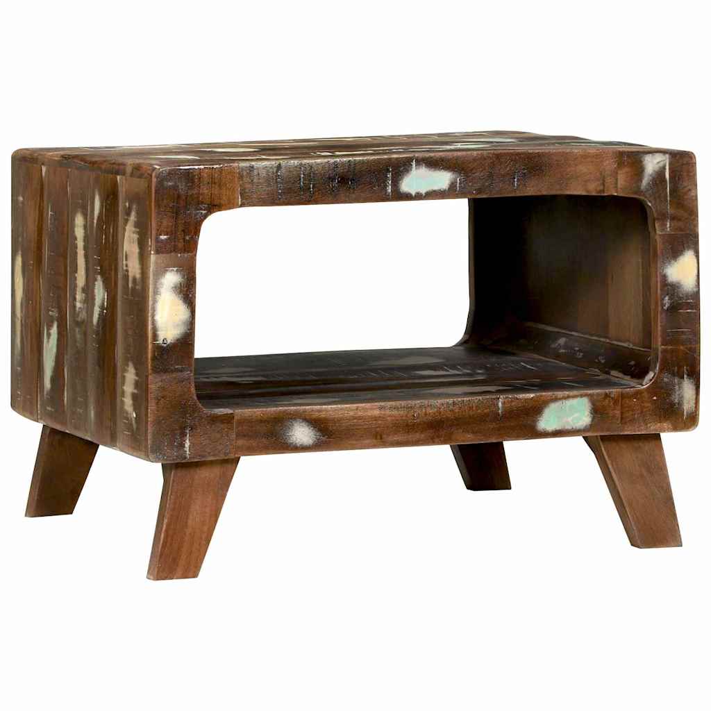 Table basse 50 x 50 x 35 cm bois de récupération massif - XIOS