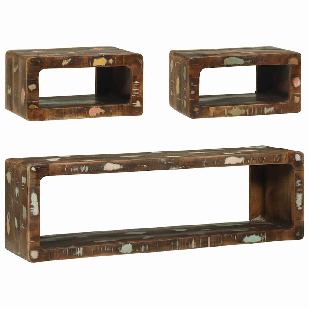 Meuble TV avec Rangement 3 pcs Bois massif de récupération XIOS