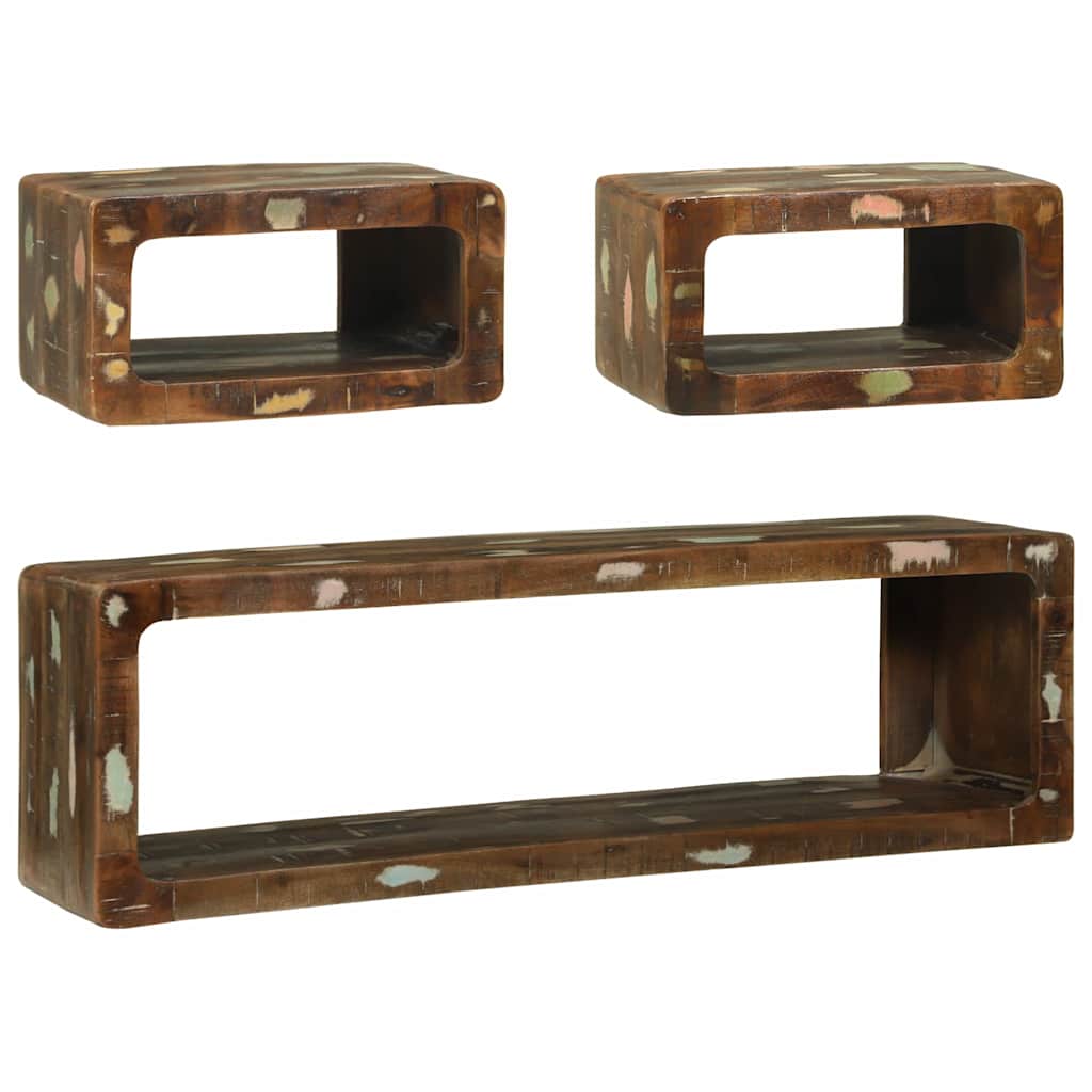 Meuble TV avec Rangement 3 pcs Bois massif de récupération XIOS