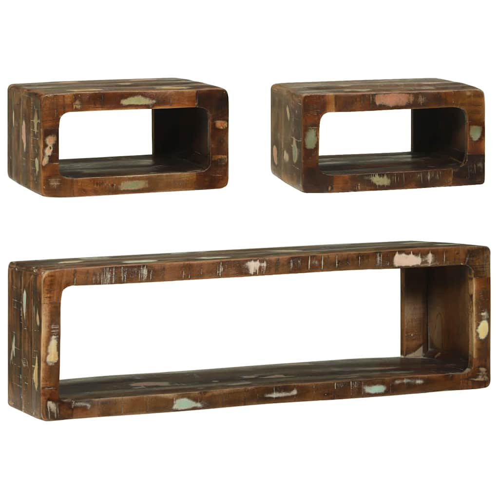 Meuble TV avec Rangement 3 pcs Bois massif de récupération - XIOS