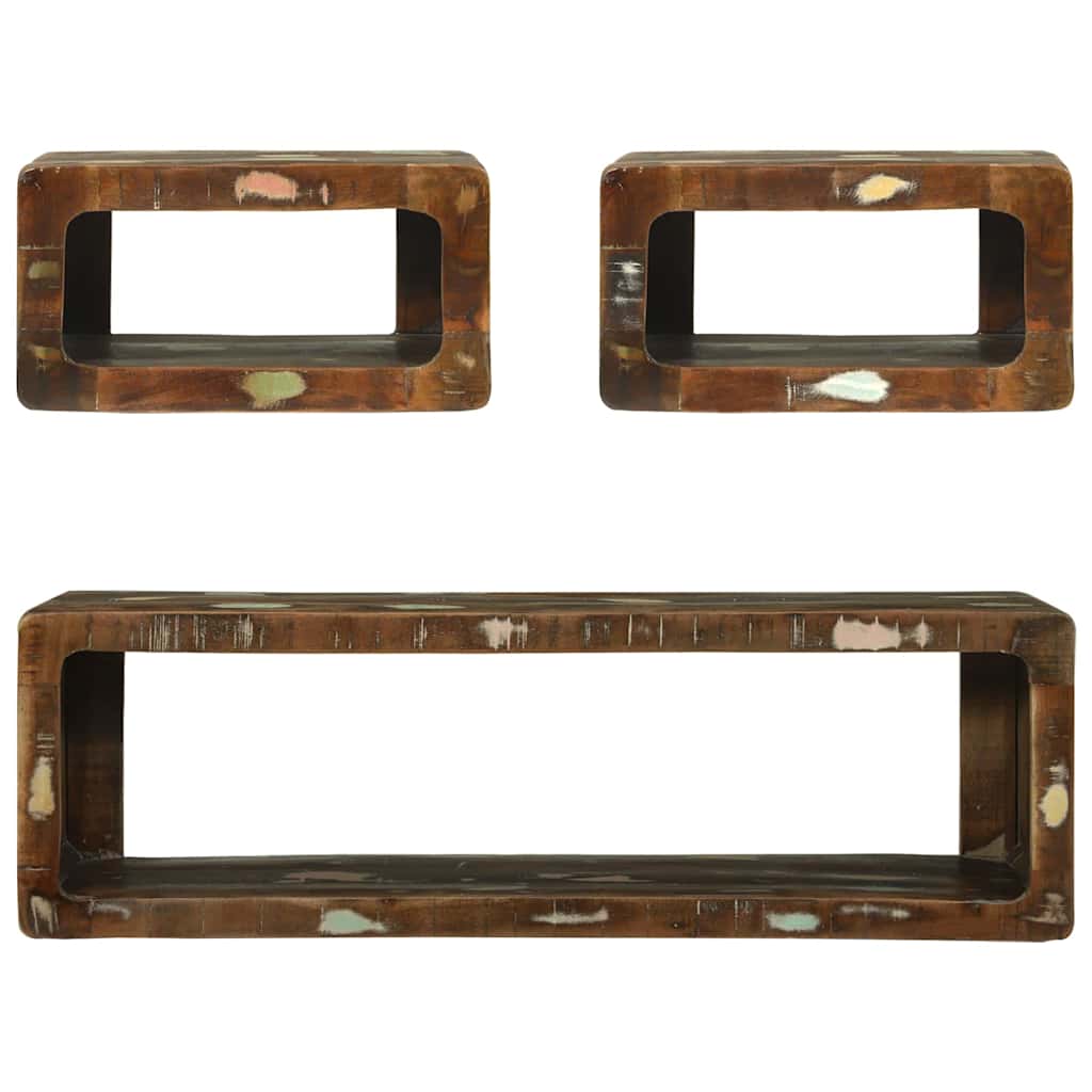 Meuble TV avec Rangement 3 pcs Bois massif de récupération - XIOS