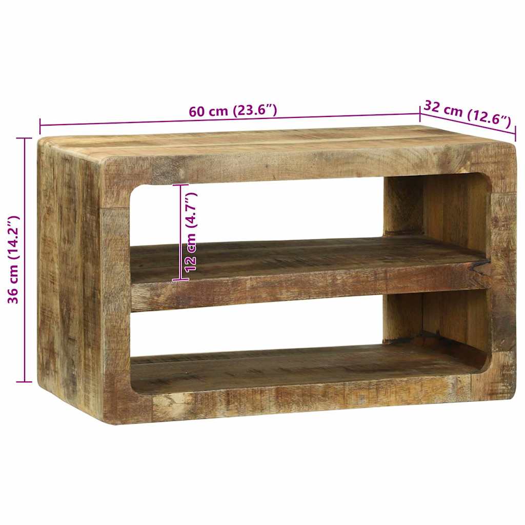 Meuble TV Marron 60 x 32 x 36 cm Bois de manguier massif XIOS