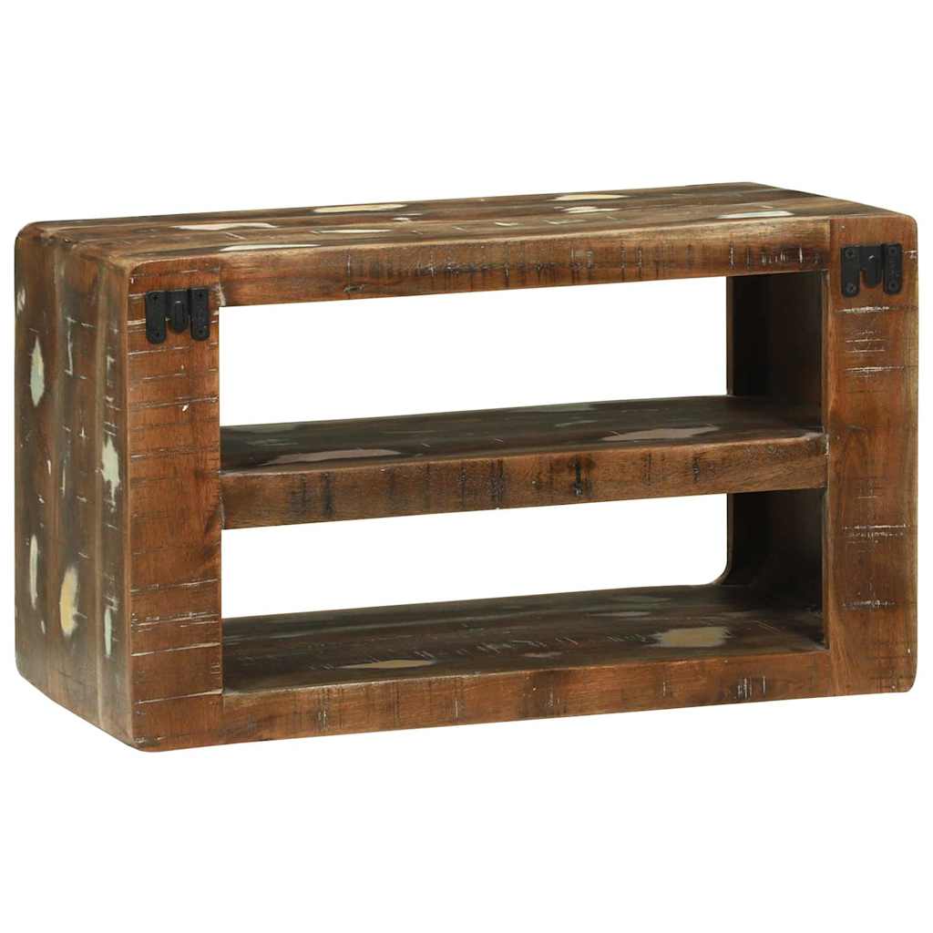 Meuble TV 60 x 32 x 36 cm Bois massif de récupération - XIOS