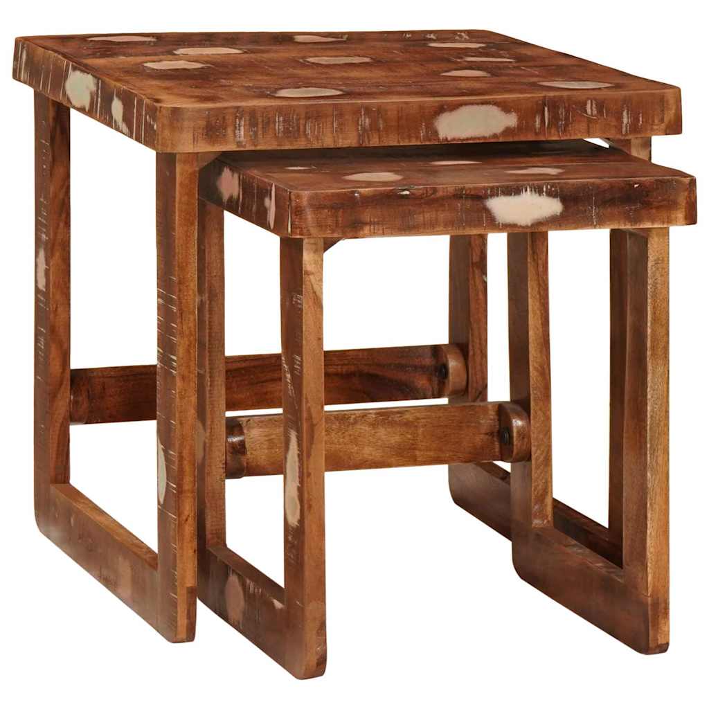 Tables d'appoint Multicolore bois de récupération massif - XIOS