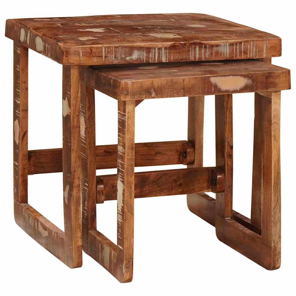 Tables d'appoint Multicolore bois de récupération massif - XIOS